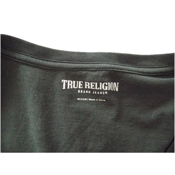 True Religion graphic tee t shirt black short sleeve womens size Medium - Picture 5 of 6